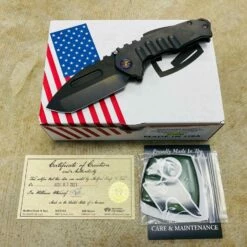 Medford Praetorian Genesis T S35VN PVD 3.3" Tanto PVD Handles Blacked Out Knife Serial 108-012