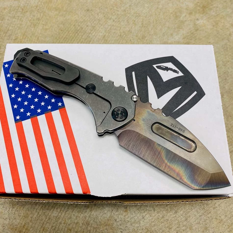 Medford Praetorian Genesis T S45VN Vulcan 3.3" Tanto Tumbled Steampunk Gears Handle, PVD Hardware Knife Serial 211-093 - Image 5