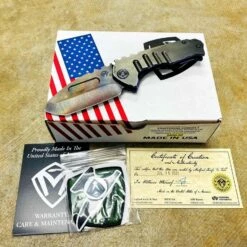 Medford Praetorian Genesis T S35VN Vulcan 3.3" Tanto PVD Handle Blue Pinstripping TRON Knife 811-047
