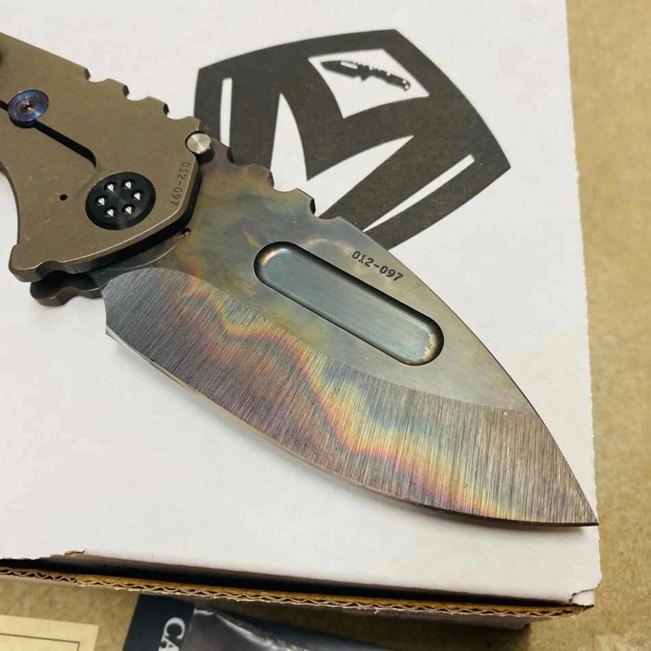 Medford Praetorian Genesis T S35VN Vulcan 3.3" Drop Point Dark Bronze American Flag Knife 012-097 - Image 6