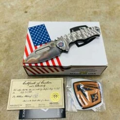 Medford Praetorian Genesis T S35VN Vulcan 3.3" Drop Point Engraved Fuller Grove Silver Predator Knife 010-089