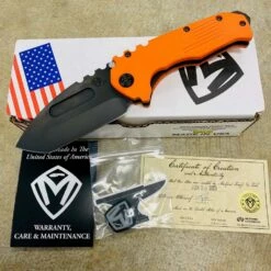 Medford Praetorian Scout M/P D2 Tanto PVD Blade G10 Hi-Vis Orange Handles Knife Serial 302-664