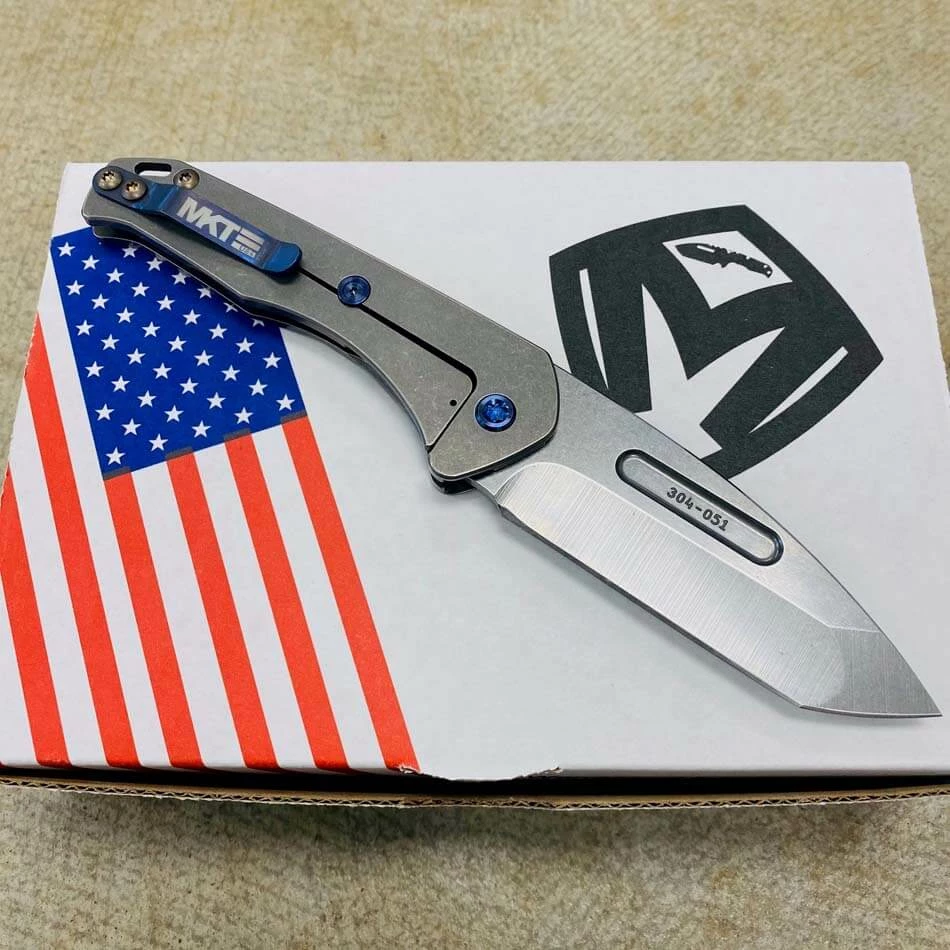 Medford Praetorian Slim 3.25" Tumbled Tanto American Flag Knife 304-051 - Image 4