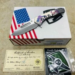 Medford Praetorian Slim Flipper 3.25" S35VN Satin Drop Point Blade Tumbled Filigree Handles Knife Serial 112-081