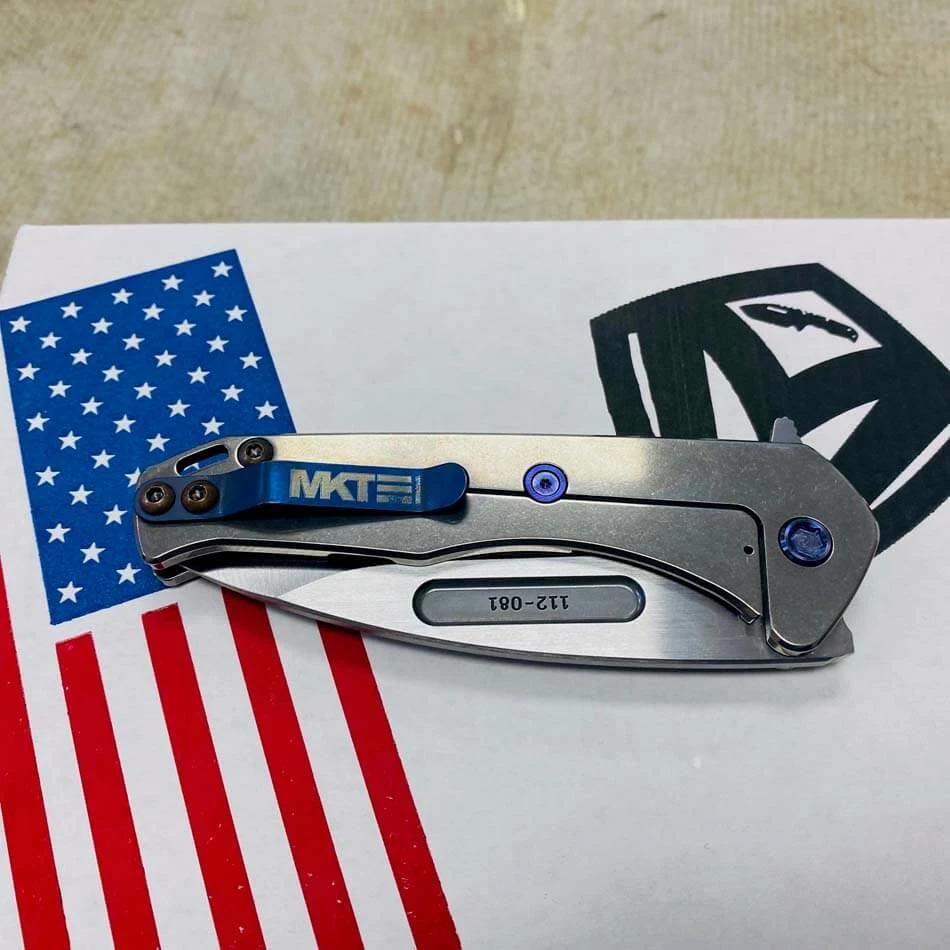 Medford Praetorian Slim Flipper 3.25" S35VN Satin Drop Point Blade Tumbled Filigree Handles Knife Serial 112-081 - Image 10