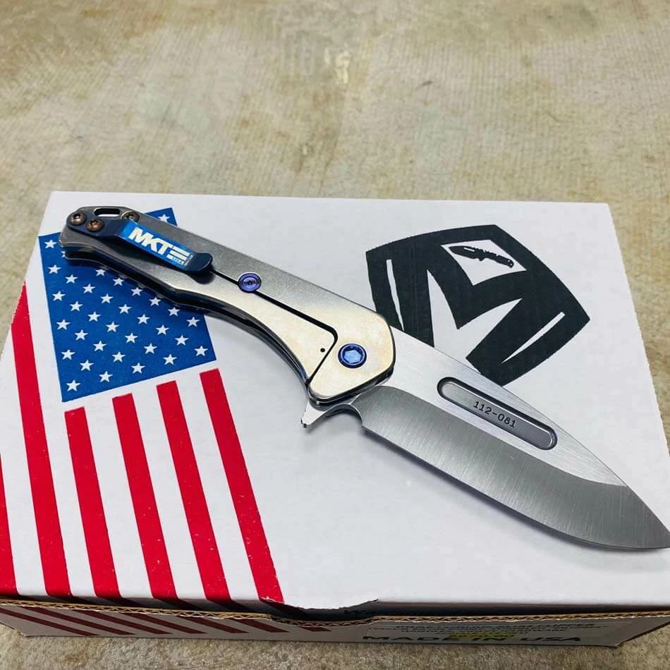 Medford Praetorian Slim Flipper 3.25" S35VN Satin Drop Point Blade Tumbled Filigree Handles Knife Serial 112-081 - Image 6