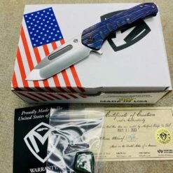 Medford Praetorian Slim Flipper 3.25" S35VN SATIN Drop Point Blade Violet Bark Handles Knife 301-037