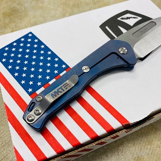 Medford Praetorian Slim 3.25" Tumbled Tanto Blue Knife 08-103 - Image 5