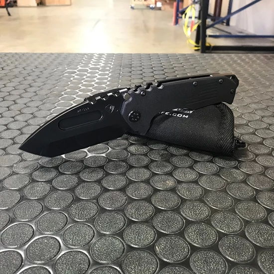 Medford Praetorian Scout M/P D2 Tanto PVD Blade G10 Black Handles Knife Serial 106-003