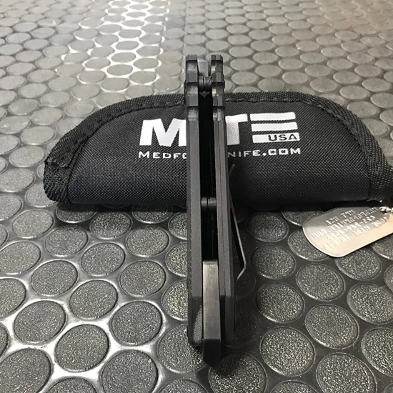 Medford Praetorian Scout M/P D2 Tanto PVD Blade G10 Black Handles Knife Serial 106-003 - Image 5