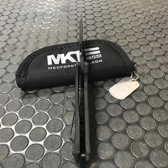 Medford Praetorian Scout M/P D2 Tanto PVD Blade G10 Black Handles Knife Serial 106-003 - Image 6