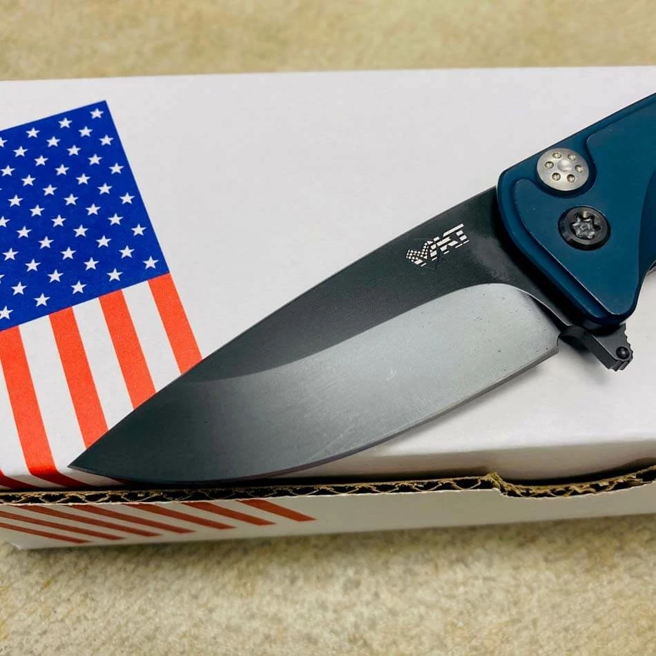 Medford Smooth Criminal Blue S45VN PVD Blade 3" Folding Knife Serial 302-550 - Image 3