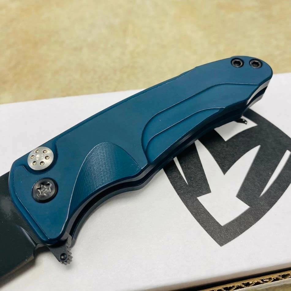 Medford Smooth Criminal Blue S45VN PVD Blade 3" Folding Knife Serial 302-550 - Image 4