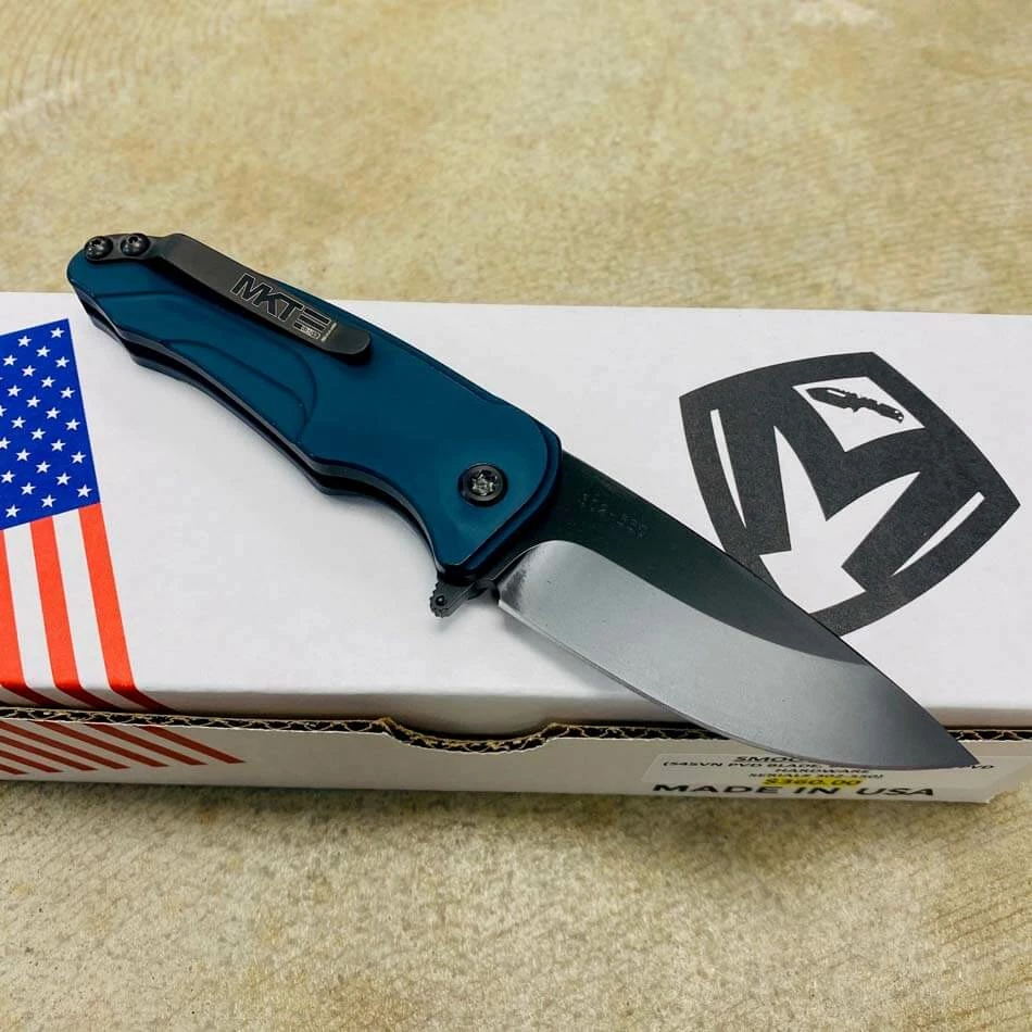 Medford Smooth Criminal Blue S45VN PVD Blade 3" Folding Knife Serial 302-550 - Image 5