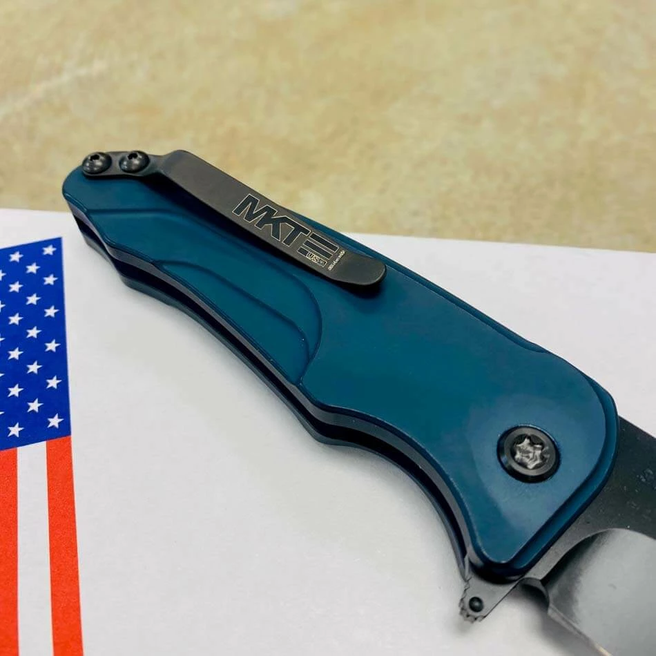 Medford Smooth Criminal Blue S45VN PVD Blade 3" Folding Knife Serial 302-550 - Image 7