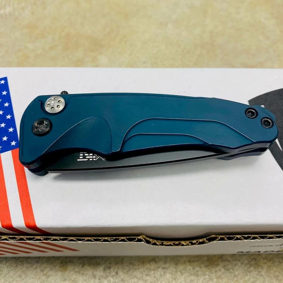 Medford Smooth Criminal Blue S45VN PVD Blade 3" Folding Knife Serial 302-550 - Image 8