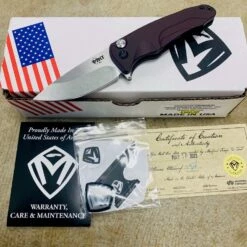 Medford Smooth Criminal Red S45VN Tumbled Blade 3" Folding Knife With PVD Hardware Serial 207-134 BLADE SHOW 2023