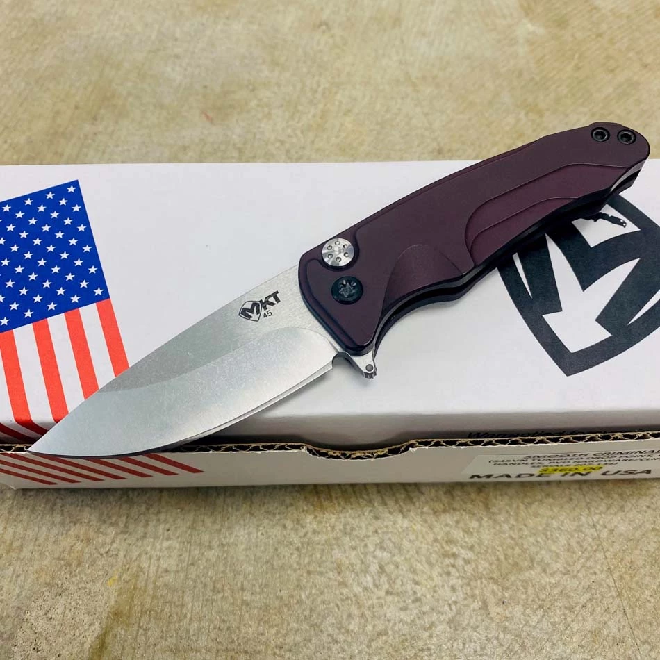 Medford Smooth Criminal Red S45VN Tumbled Blade 3" Folding Knife With PVD Hardware Serial 207-134 BLADE SHOW 2023 - Image 2