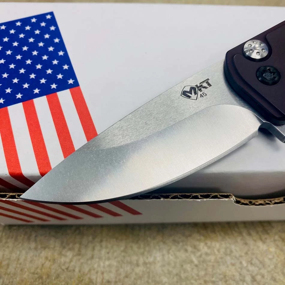Medford Smooth Criminal Red S45VN Tumbled Blade 3" Folding Knife With PVD Hardware Serial 207-134 BLADE SHOW 2023 - Image 3