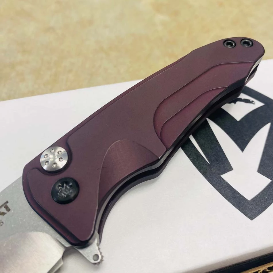 Medford Smooth Criminal Red S45VN Tumbled Blade 3" Folding Knife With PVD Hardware Serial 207-134 BLADE SHOW 2023 - Image 4