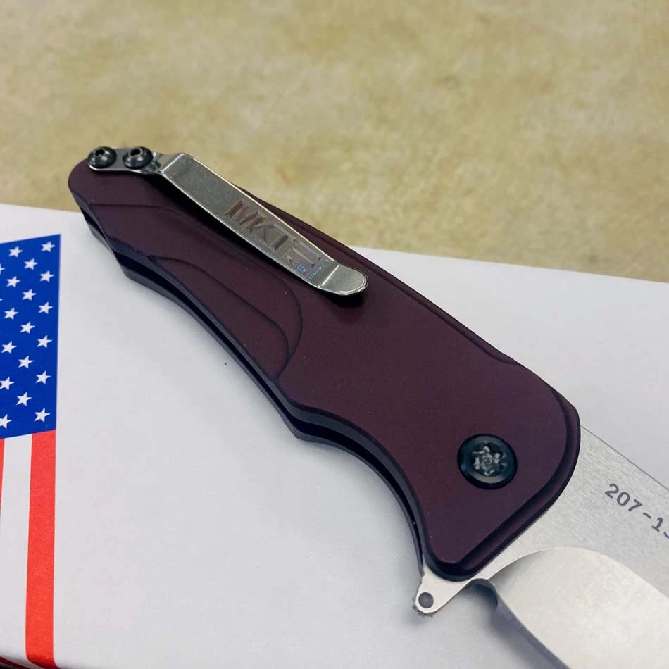Medford Smooth Criminal Red S45VN Tumbled Blade 3" Folding Knife With PVD Hardware Serial 207-134 BLADE SHOW 2023 - Image 7
