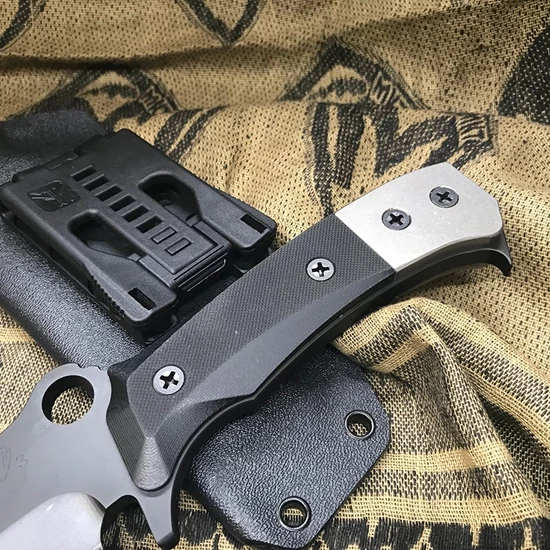 Medford USMC EOD (Explosive Ordnance Disposal) 3V PVD Coated 5" Black G10 Handle Fixed Blade Knife - Image 3