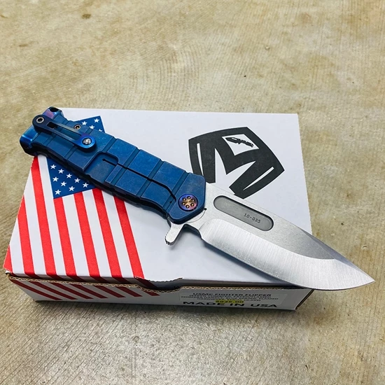 Medford USMC Fighter Flipper 4.25" S35VN SATIN Blade Chimera Handle Knife 10-035 - Image 4