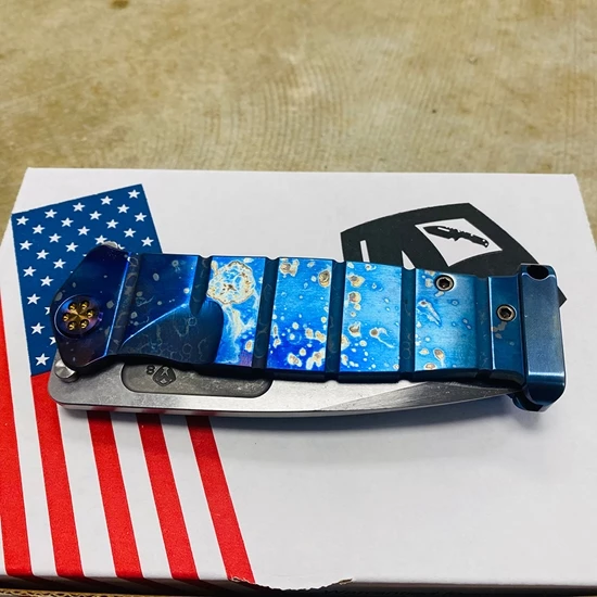 Medford USMC Fighter Flipper 4.25" S35VN SATIN Blade Chimera Handle Knife 10-035 - Image 6