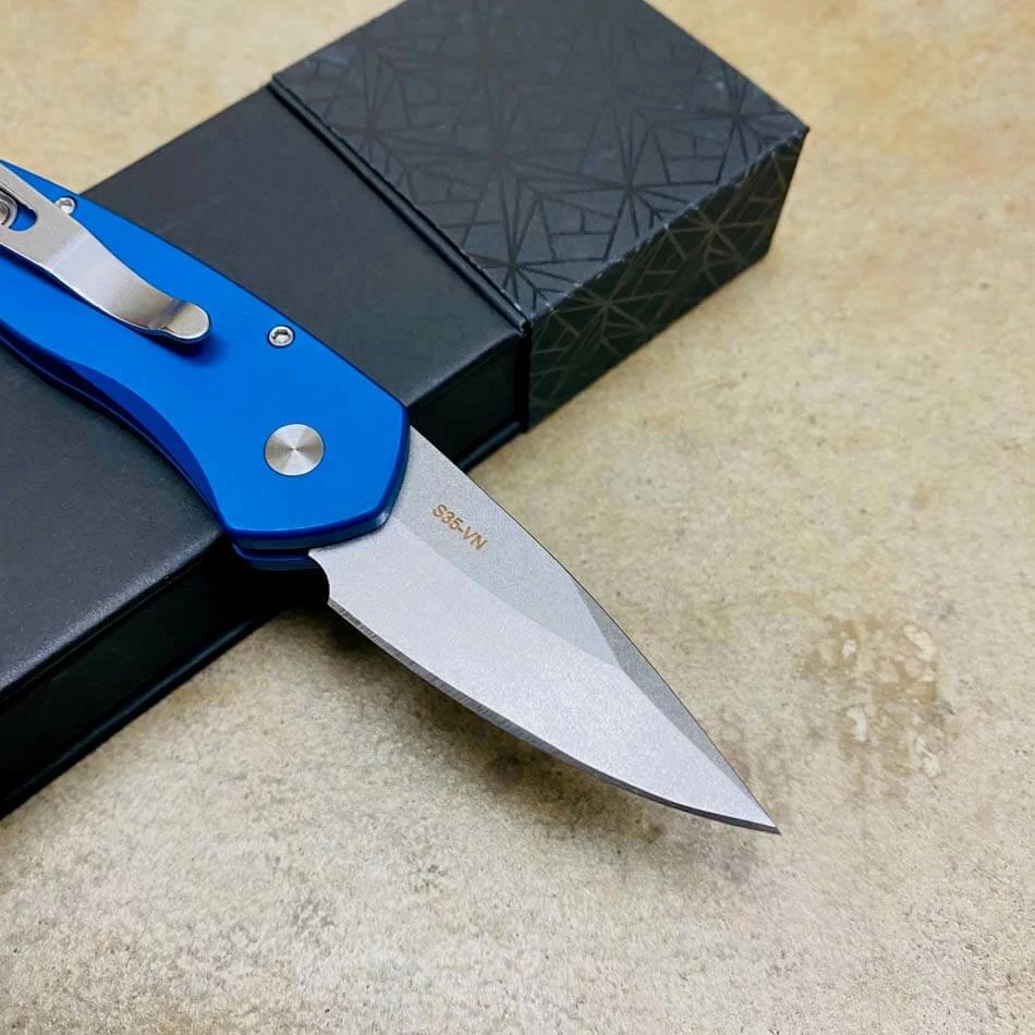 ProTech 2905-BLUE Sprint Solid Blue Handles 2" Stonewash Blade Auto Knife - Image 5
