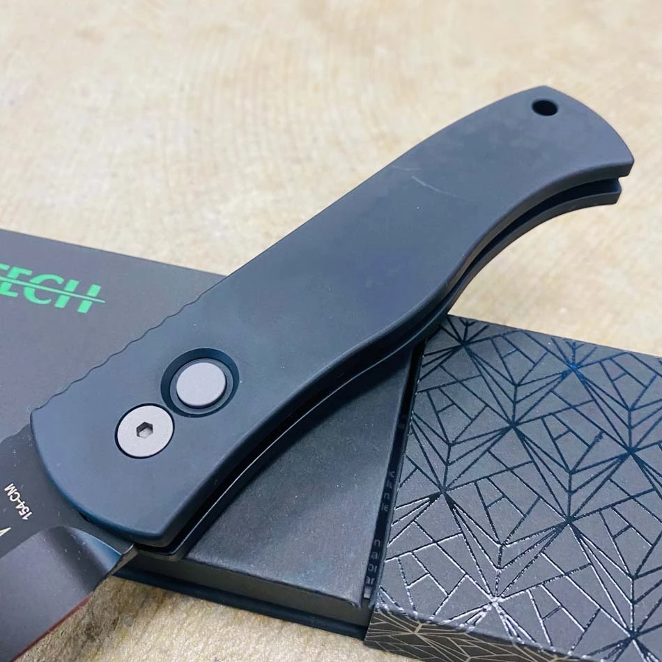 ProTech E7T03 Emerson CQC7 3.25" Chisel Tanto Black Blade, Black Handle Auto Knife - Image 3