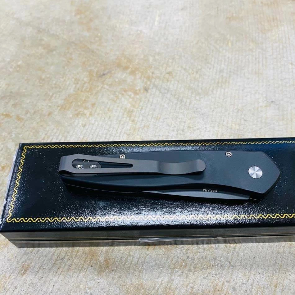 PROTECH 3407 Newport 3" Black Blade Black Handle Automatic Knife - Image 8