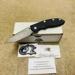 Rick Hinderer XM-18 3.5" Spearpoint BATTLE BLACK Tri-Way Working Finish Black G10 Flipper Knife