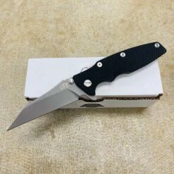 Rick Hinderer Eklipse 3.5" Wharncliffe CPM-20CV, Tri-Way, Working Finish, Black G10 Folding Knife