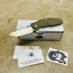 Rick Hinderer Jurassic Spearpoint 3.125" Stonewash OD Green G10 Knife