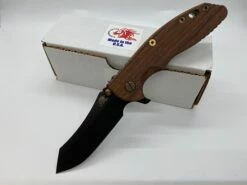 Rick Hinderer XM-18 3.5" Skinner Tri-Way Vintage Smooth Walnut Flipper Knife Serial 1509