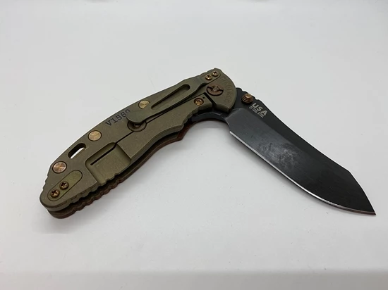 Rick Hinderer XM-18 3.5" Skinner Tri-Way Vintage Smooth Walnut Flipper Knife Serial 1569 - Image 2