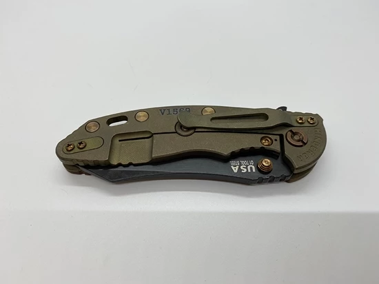 Rick Hinderer XM-18 3.5" Skinner Tri-Way Vintage Smooth Walnut Flipper Knife Serial 1569 - Image 5