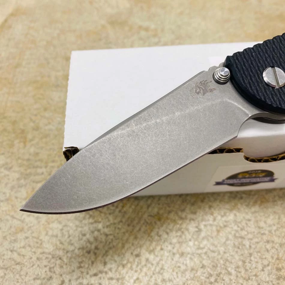 Rick Hinderer XM-18 3.5" Slicer Non-Flipper Working Finish S45VN Blade Tri-Way Battle Bronze Black G10 - Image 2