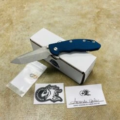 Hinderer XM-18 3.5" Spanto S45VN Stonewash Triway Battle Blue Blue/Black G10 Knife