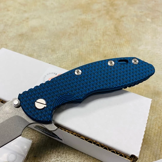 Hinderer XM-18 3.5" Spanto S45VN Stonewash Triway Battle Blue Blue/Black G10 Knife - Image 3