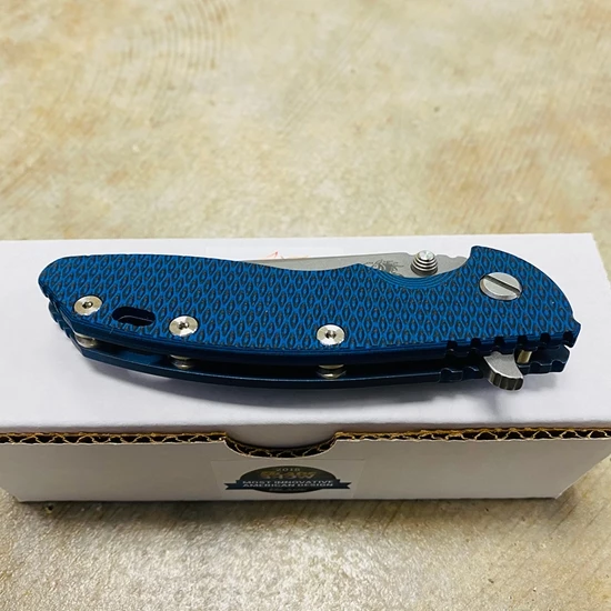Hinderer XM-18 3.5" Spanto S45VN Stonewash Triway Battle Blue Blue/Black G10 Knife - Image 6