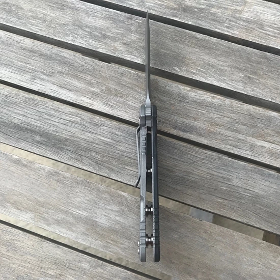 Rick Hinderer XM-18 3.5" Spearpoint Tri-Way Working Finish Black G10 Flipper Knife - Image 3