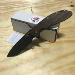 Rick Hinderer XM-24 4.0" Spearpoint Tri-Way Vintage Smooth Walnut Flipper Knife Serial 1112