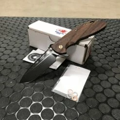 Rick Hinderer XM-24 4.0" Spearpoint Tri-Way Vintage Smooth Walnut Flipper Knife Serial 1159