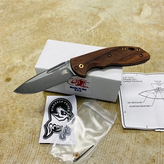 Rick Hinderer XM-Slippy 3" Spearpoint Vintage Slipjoint Smooth Walnut Knife Serial 1846