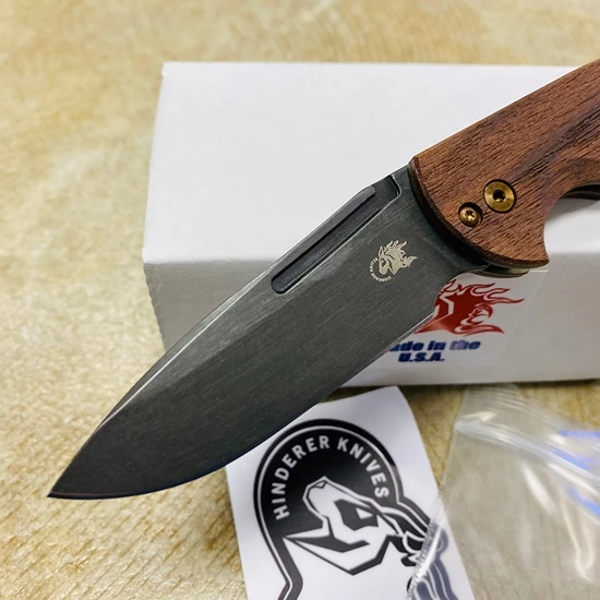 Rick Hinderer XM-Slippy 3" Spearpoint Vintage Slipjoint Smooth Walnut Knife Serial 1846 - Image 2