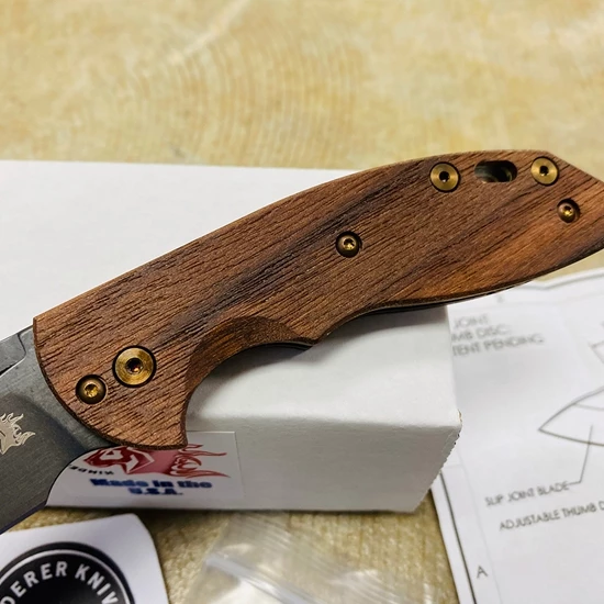 Rick Hinderer XM-Slippy 3" Spearpoint Vintage Slipjoint Smooth Walnut Knife Serial 1846 - Image 3