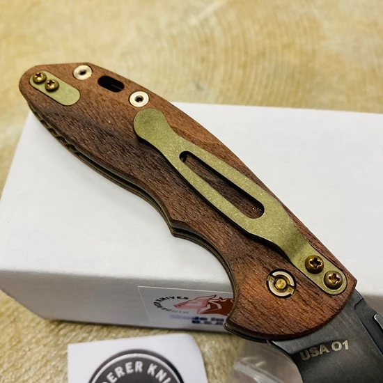 Rick Hinderer XM-Slippy 3" Spearpoint Vintage Slipjoint Smooth Walnut Knife Serial 1846 - Image 6